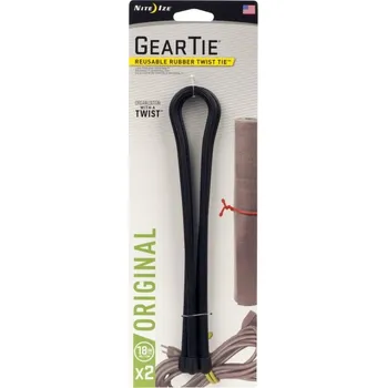 Vybavení pro přežití Vázací drát Gear Tie, Nite Ize, 18″, black, 2ks