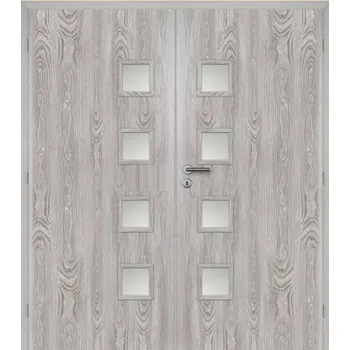 Interiérové dveře Interiérové dveře folie DOORNITE 180 cm GIGA sklo dvoukřídlé