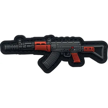 Nášivka 3D PVC velcro nášivka s motivem zbraně AK 47