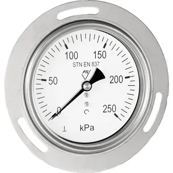 manometr 03322 V/MM100K/127/1,6 0/160kPa, G1/2B zadní přip., přední příruba, tř. 1,6%