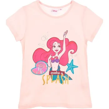 Dívčí tričko Pudrové dívčí tričko Disney Princess - Ariel Velikost: 110