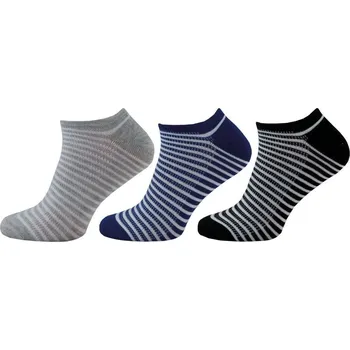 Pánské ponožky Ponožky Pánské kotníčkové Novia s proužky nízké 1124 Barva: mix barev, Velikost: 29-31, Balení: 3 páry