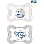 Canpol babies Set symetrických silikonových MINI dudlíků 0-2m SLEEPY KOALA - šedý