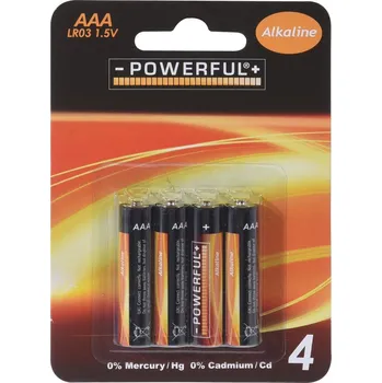 Článková baterie Alkalické baterie AAA 1,5 V 4 ks