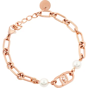 Náramek Liu Jo Stylový bronzový náramek s logem Icona LJ1738 + 2 měsíce na vrácení zboží