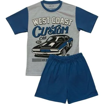 Chlapecké pyžamo Dětské pyžamo Disney krátké auto modré Barva: Modrá, Velikost: 140-146