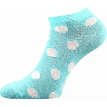 Dámské ponožky Boma Ponožky Piki 56 krátké tyrkysové puntík Barva: tyrkys, Velikost: 26-28