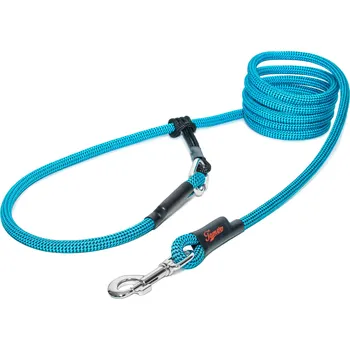 Vodítko pro psa Tamer Lanové vodítko EASYLONG | Velký pes | Tyrkys s černým prošitím - 048 Délka: 2 m