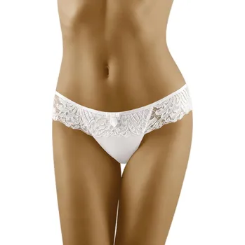 Dámské spodní prádlo Dámská tanga Karioka white - WOLBAR Bílá L