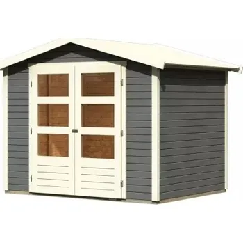 Zahradní domek LANIT PLAST Dřevěný domek KARIBU AMBERG 3 (9222) terragrau LG3505