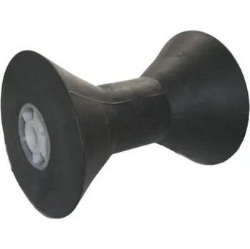 Přívěs na člun Centrální kýlová rolna PVC s pogumovaným povrchem, Ø 155 mm, délka 205 mm rozměr: Hřídel 25 mm
