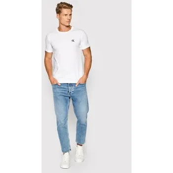 Pánské tričko Calvin Klein Jeans T-Shirt Tee Shirt Essential J30J314544 Bílá Slim Fit XL