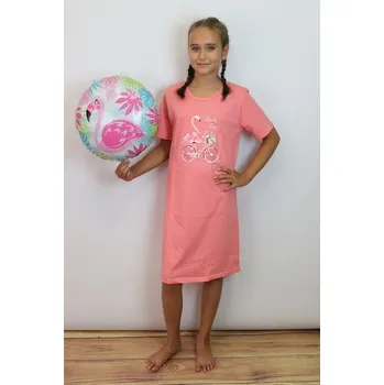 Dívčí pyžamo Holčičí noční košile Cornette 548 růžová plameňák Barva: růžová, Velikost: 98-104