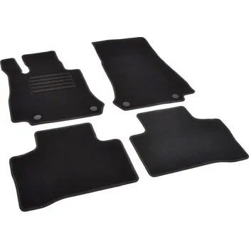 autokoberec Autokoberce textilní přesné černé / černé obšití - Mercedes-Benz EQC (Typ N293) (2019-2023) 5-sedadel