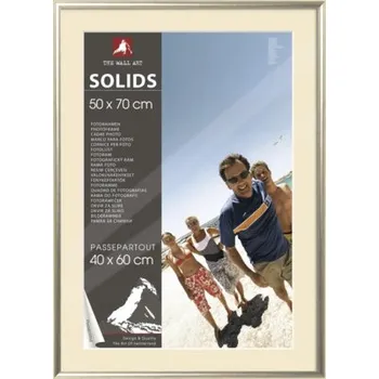 Rám na obraz Fotorámeček plastový kovově-stříbrný 50 x 70&nbsp;cm