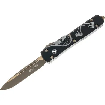 Pracovní nůž Microtech Ultratech Apokalyptic, vystřelovací nůž s klipem, bronzová čepel, gravírování 121-13DCS