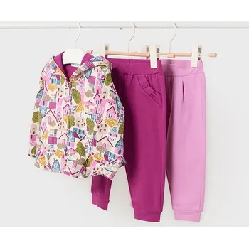 Kojenecká souprava Mayoral dívčí kojenecká tepláková souprava, 2870 růžová, béžová Rozměr: 12 měsíců, 80 cm