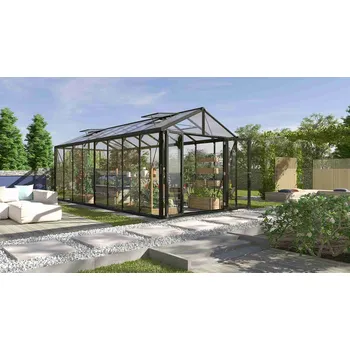 Skleník VITAVIA GARDEN Skleník VITAVIA ZEUS COMFORT 15700 sklo 3 mm + PC 10 mm černý LG3721
