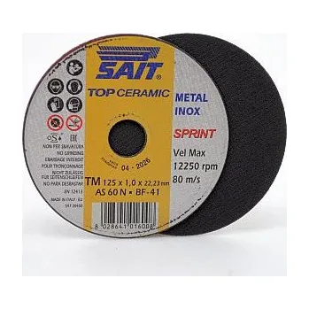Řezný kotouč SAIT Řezný kotouč 125x1,0x22,23 TM AS60N TOP CERAMIC rovný