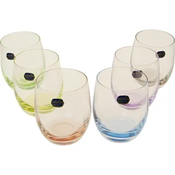 Sklenice Sklenice na whisky Rainbow 300 ml, sada 6 ks (Barevné sklenice na whisky)