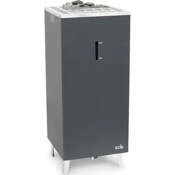 EOS Bi–O CUBO ANTRACIT– 7,5/9/10/10,5/12kw elektrické saunové topidlo moderního kubistického vzhledu s výparníkem vody - EOS-BIOCUBO