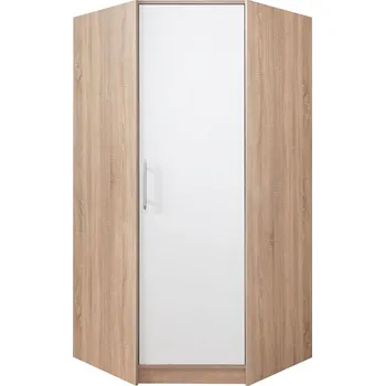 Šatní skříň SMART sb | rohová šatní skříň SR4 | 95x95 cm | UNI dvířka | sonoma/bílá