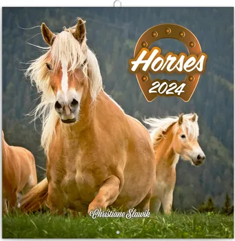 Kalendář Presco Group Christiane Slawik poznámkový kalendář Koně 2024