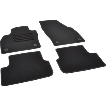 autokoberec Autokoberce textilní přesné černé / černé obšití - Volkswagen Polo VI (Typ AW) (2017-2023) 5-sedadel