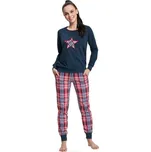 Dámské pyžamo LUNA 515 hvězda modré Barva: tmavě modrá, Velikost: XXL