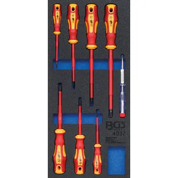 Dílna BGS 4037, Vložka do dílenského vozíku 1/3: sada šroubováků VDE | 8dílná