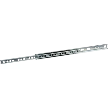 Nábytkové kování DOMINO Zásuvkový výsuv rolničkový bílý, sada na zásuvku 17x406 mm stříbrná