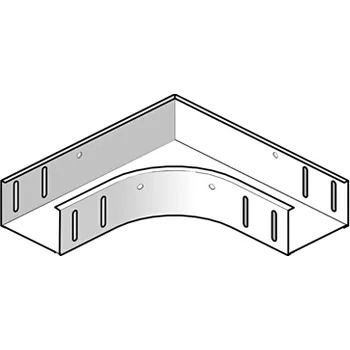 Plot Ohyb horizontální 90° pro kabelové žlaby výšky 60 mm - HL B90-ČSN