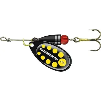 Umělá nástraha Cormoran třpytka Bullet černá žluté tečky