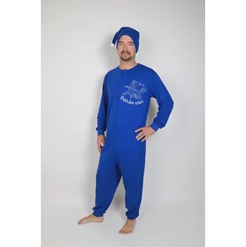 Dámský overall Pánský overal s čepičkou Rozárka P622 ryba modrý Barva: Modrá, Velikost: M
