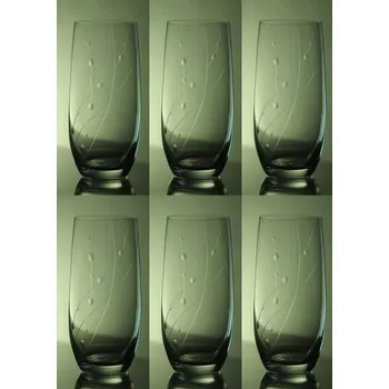 Sklenice sklenice na pivo 6ks club 350ml s rytinou korale - ručně ryté (broušené)