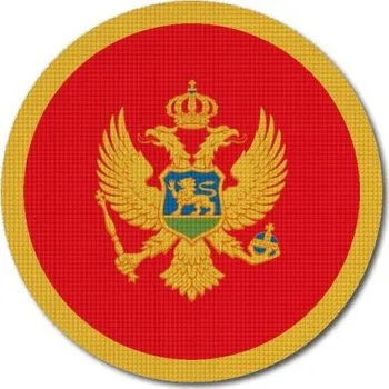 Vlajka Pelisport Nažehlovačka Černá Hora vlajka kulatá tisk ø 45 mm