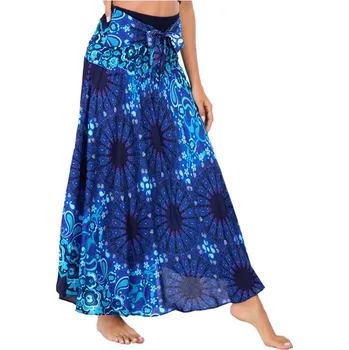 Dámská sukně Dámská letní maxi sukně/šaty v "boho" stylu (25-35) Barva: modrá (S01105-blue)