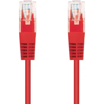 Síťový kabel C-TECH kabel patchcord Cat5e, UTP, červený, 0,5m CB-PP5-05R