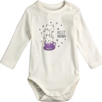 Kojenecké body VENERE BEST FRIENDS bílé Velikost: 74