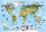 Ilustrovaná mapa přírody světa pro malé…
