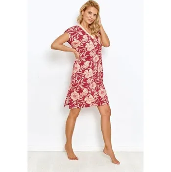 Dámská noční košile Taro, dámská noční košile 2890-Blossom, krátký rukáv, vel. M
