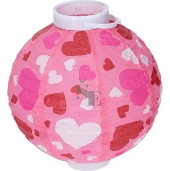Party dekorace Lampion svítící na baterie srdíčky W020200