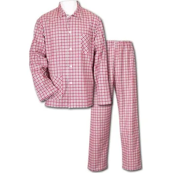 Pánské pyžamo Luiz Flanelové pyžamo klasické pánské Jirka červené Barva: červená, Velikost: 50
