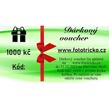 Dárková krabička Dárkový voucher 1000 kč (dárkový kupon voucher)