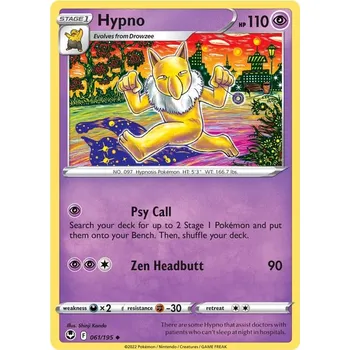 Sběratelská karetní hra Hypno 061/195 - Silver Tempest Typ karty: Non-Holo