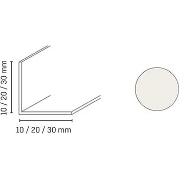 soklová lišta roh.l.PVC 20x20mm/2,75m bílá WL
