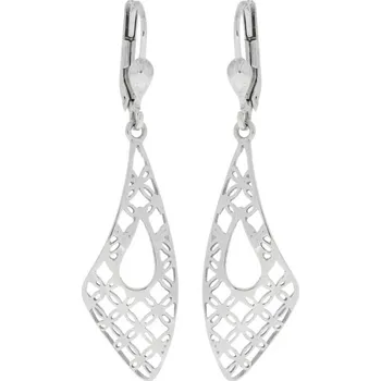 Náušnice Zlaté visací náušnice prořezávané