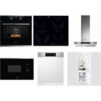 Set domácích spotřebičů ELECTROLUX KODEC75X2 + ELECTROLUX EHF6343FOK + ELECTROLUX LFT426X + ELECTROLUX LMS2203EMX + ELECTROLUX EEM48300IX + ELECTROLUX LNT3LF18S
