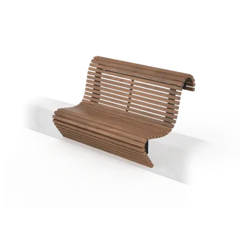 Zahradní lavice HTI WAVE Lavička s opěradlem LWA074.00 Materiál konstrukce: ocel, Povrchová úprava: komaxit dle RAL, Typ použitého obložení: ash