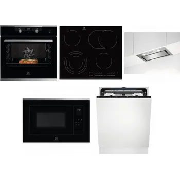 Set domácích spotřebičů ELECTROLUX KODEC75X2 + ELECTROLUX EHF6547FXK + ELECTROLUX LFG716X + ELECTROLUX LMS4253TMX + ELECTROLUX EEM69410L